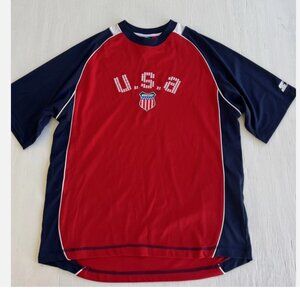 STARTER Vintage USA National Soccer Team Shirt Polyester Stretch ADULT Size M